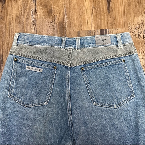 VTG 80s Retro Sergio Valente Two Tone Western Jeans - Picture 7 of 11